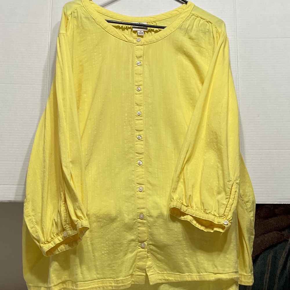 St. John's Bay Yellow Button Down Shirt